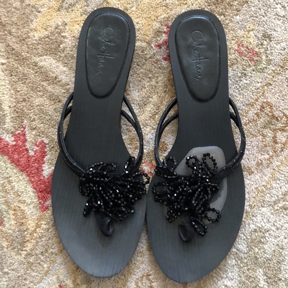 Cole Haan black suede size 10B sandals. - Picture 3 of 6